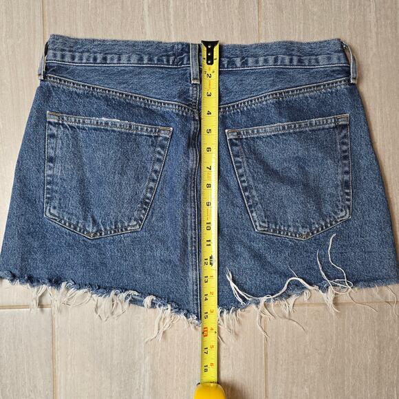 AGOLDE Parker Angled Denim Hem Skirt size 29 - Picture 6 of 10